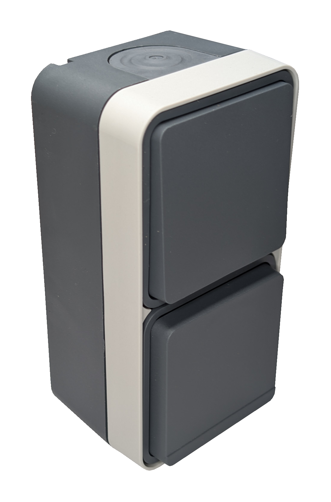 Berker Kombination Wechselschalter/Steckdose Schuko grau