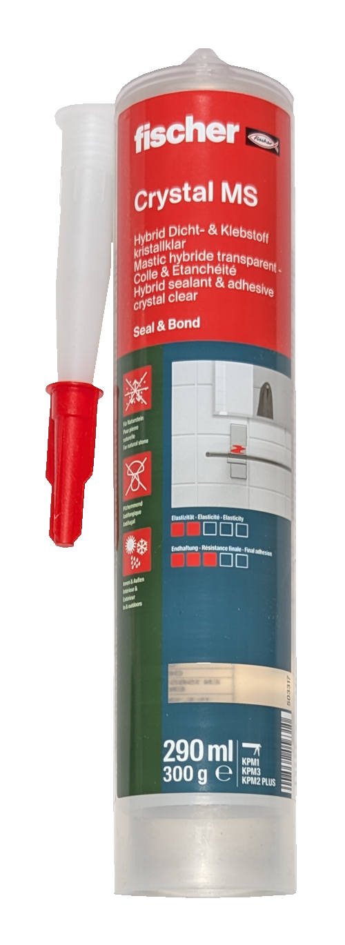 Fischer Dicht- und Bauklebstoff Crystal MS