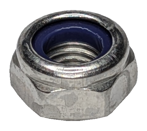 M10 Sechskantmutter mit Polyamidklemmteil niedrige Form Edelstahl A2