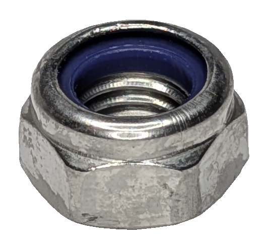 M12 Sechskantmutter mit Polyamidklemmteil niedrige Form Edelstahl A2
