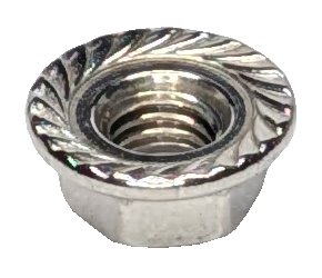 M5 Flanschmutter mit Sperrverzahnung Edelstahl A2