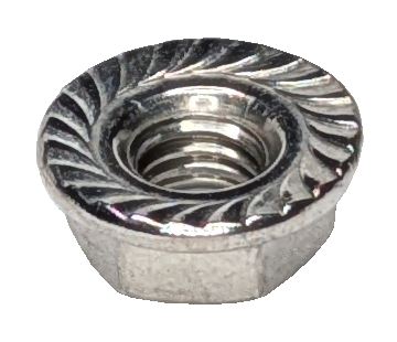 M6 Flanschmutter mit Sperrverzahnung Edelstahl A2