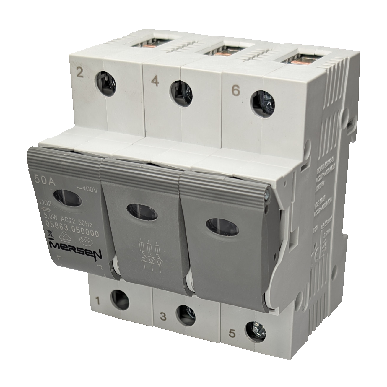 Mersen Lasttrennschalter D02 50 A 3-polig mit Sicherungseinsatz