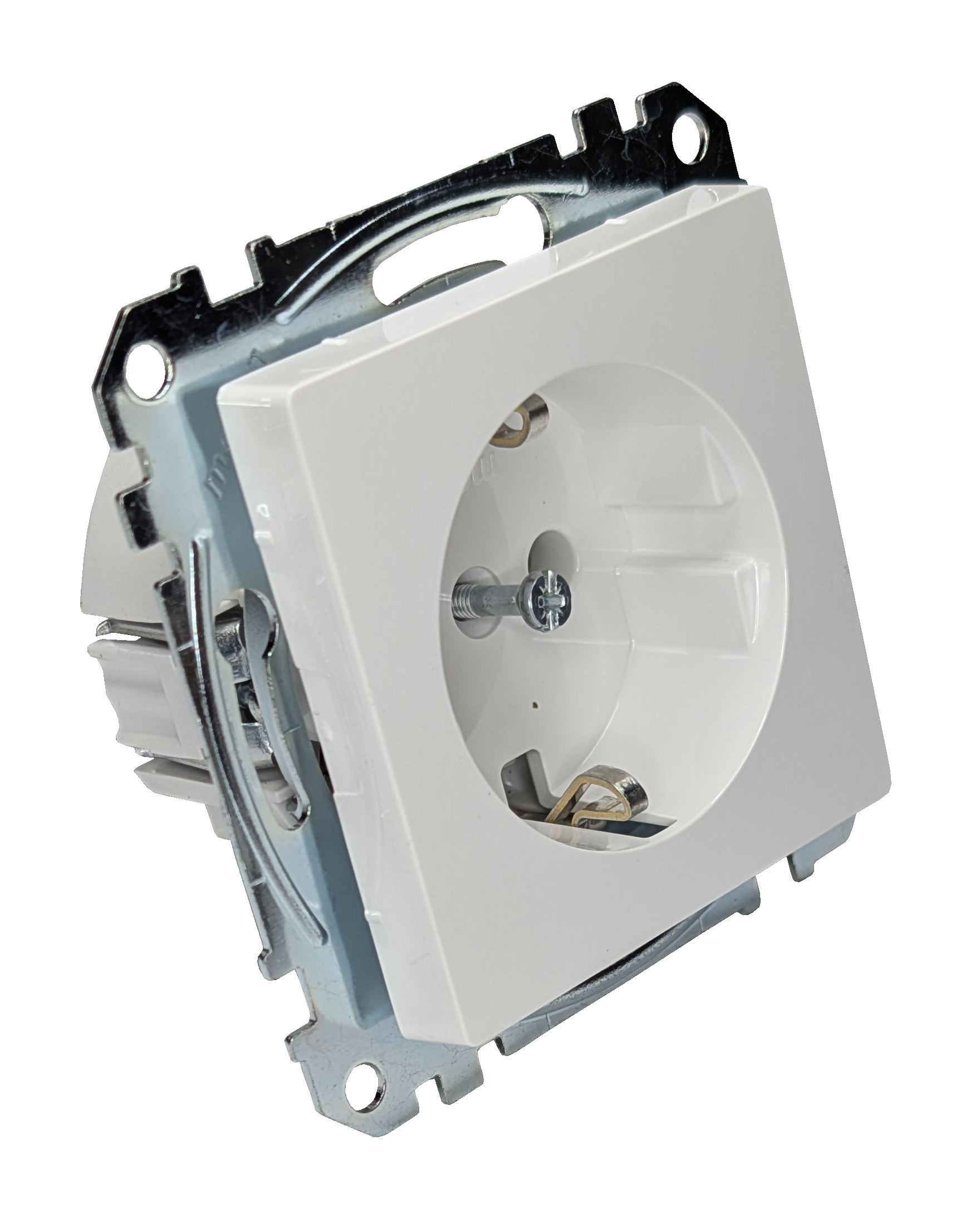 Merten Schuko-Steckdose, aktivweiß glänzend, System M