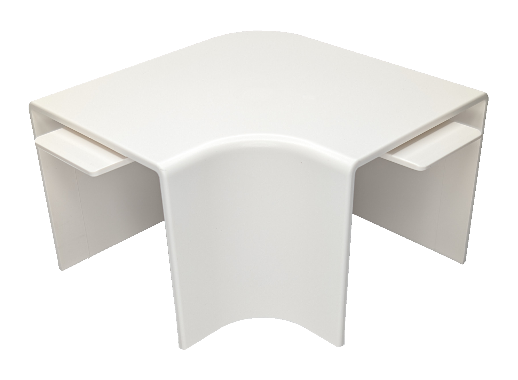 OBO Flachwinkelhaube 60 x 60 mm PVC reinweiß