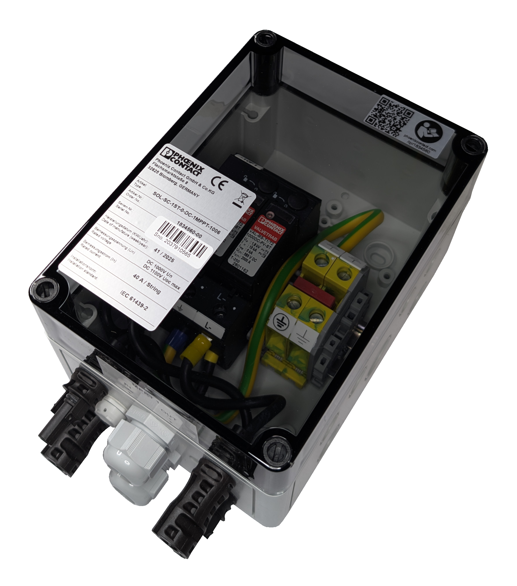 Phoenix Contact Generatoranschlusskasten Typ 1/2 für 1 MPPT MC4-Evo 2