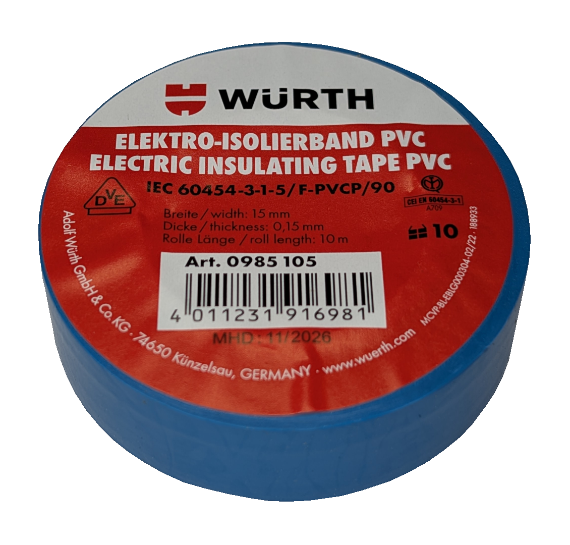 Würth Elektro-Isolierband blau 10 m x 15 mm