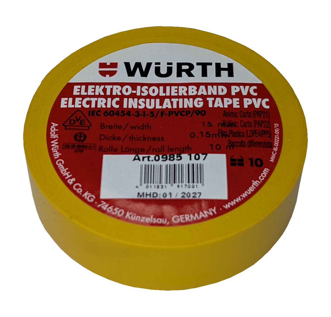 Würth Elektro-Isolierband gelb 10 m x 15 mm