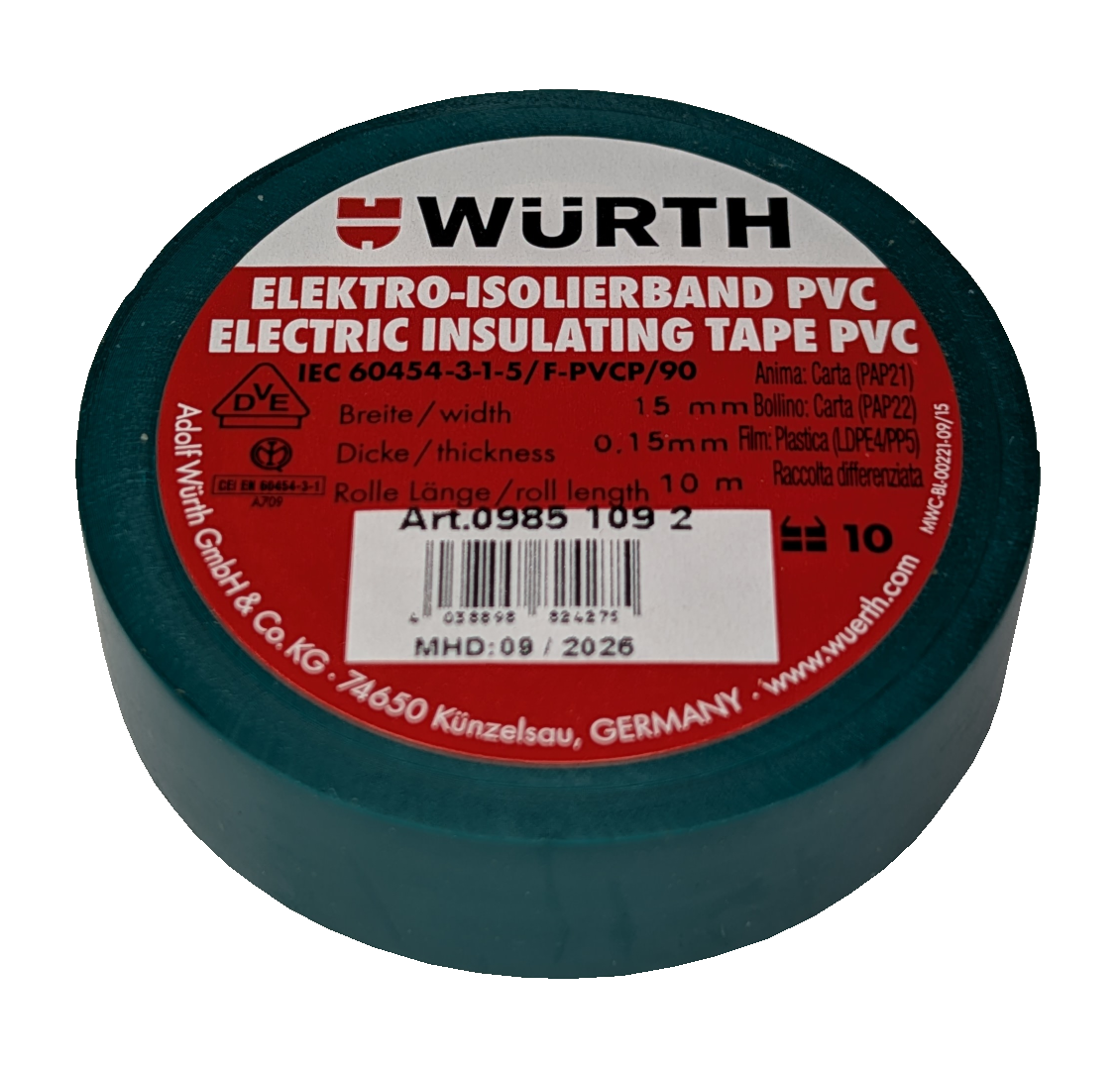 Würth Elektro-Isolierband grün 10 m x 15 mm